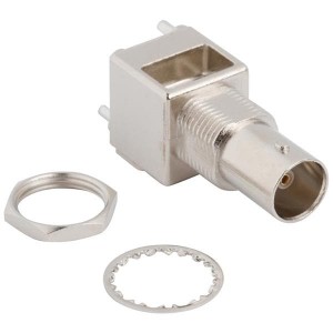 031-71045, РЧ соединители / Коаксиальные соединители BNC (F) 75 Ohm Vert PCB R Pin Valox