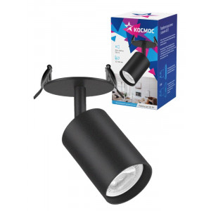 Светильник светодиодный FixtGU10_001Black GU10 встраив. поворотн. черн. KFixtGU10_001Black