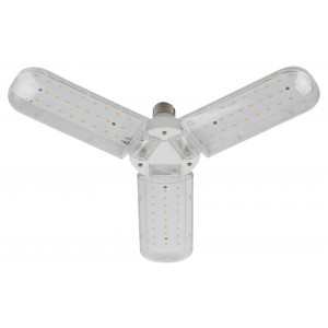 Фитолампа для растений светодиодная FITO-24W-Ra90-E27-FOLD 3-х лепестковая полного спектра 24 Вт Е27 Б0057285