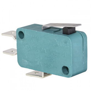 KW3-02-05, Микропереключатель с короткой планкой 19.8х10.3х27.8мм SPDT 250В 5А 30мОм  -25...+85 °C