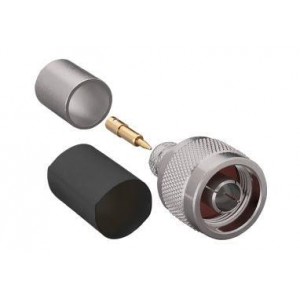 CONN007-1-W, РЧ соединители / Коаксиальные соединители N Type Connector Plug, Male Pin 50Ohm Free Hanging (In-Line) Crimp For Belden 9913, 9914, LMR-400