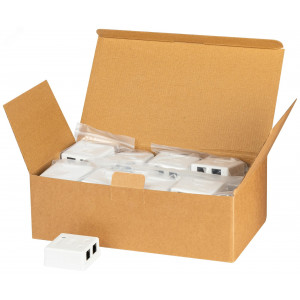 Розетка компьютерная 2-м RJ45 кат.5E неэкранир. Б0056902