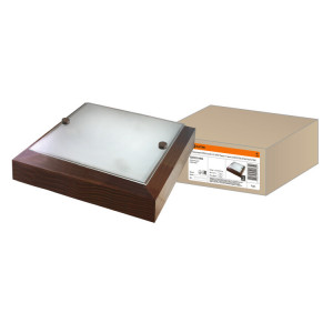 Светильник НПБ 02-2х40-121 УХЛ4 "Киото-1" венге 2х40 Вт IP20 (270х270х75) SQ0303-0406