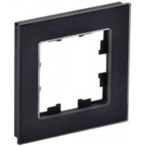 Рамка 1-м BRITE РУ-1-2-БрЧ стекло черн. BR-M12-G-K02