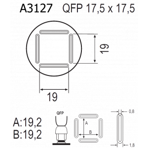 QUICK A3127, Насадка для термофена в паяльных станциях серий Quick 856, Quick 858, Quick 2008, Quick 997, Quick 861DA