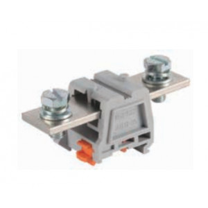 Болтовая клемма JUT17-150-GY, Болтовая клемма, М10, схема: болт - болт, тип фиксации провода: болтовой, номинальное сечение: 150 мм кв., 275A, 1000V, ширина: 46,5 мм, цвет: серый, тип монтажа: DIN35