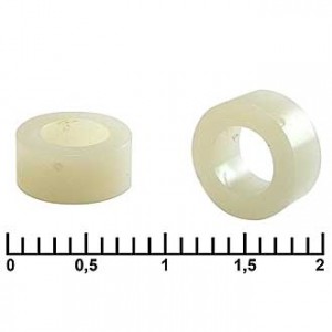 Ф7-4X3, Втулка пластиковая D=7мм, d внутр=4мм, L=3мм / держатель LED