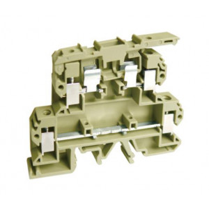 Этажная клемма USK-4/2-2RD, Этажная клемма, 2 этажа, с предохранителем, тип фиксации провода: винтовой, номинальное сечение: 4 мм кв., до 6,3A, 500V, ширина: 8 мм, цвет: бежевый, тип монтажа: DIN35