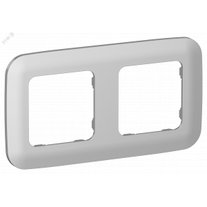 FLITE ARTISTIC Рамка 2-местная РУ-2-А-ФлА алюминий IEK FI-M22-31-20-K47