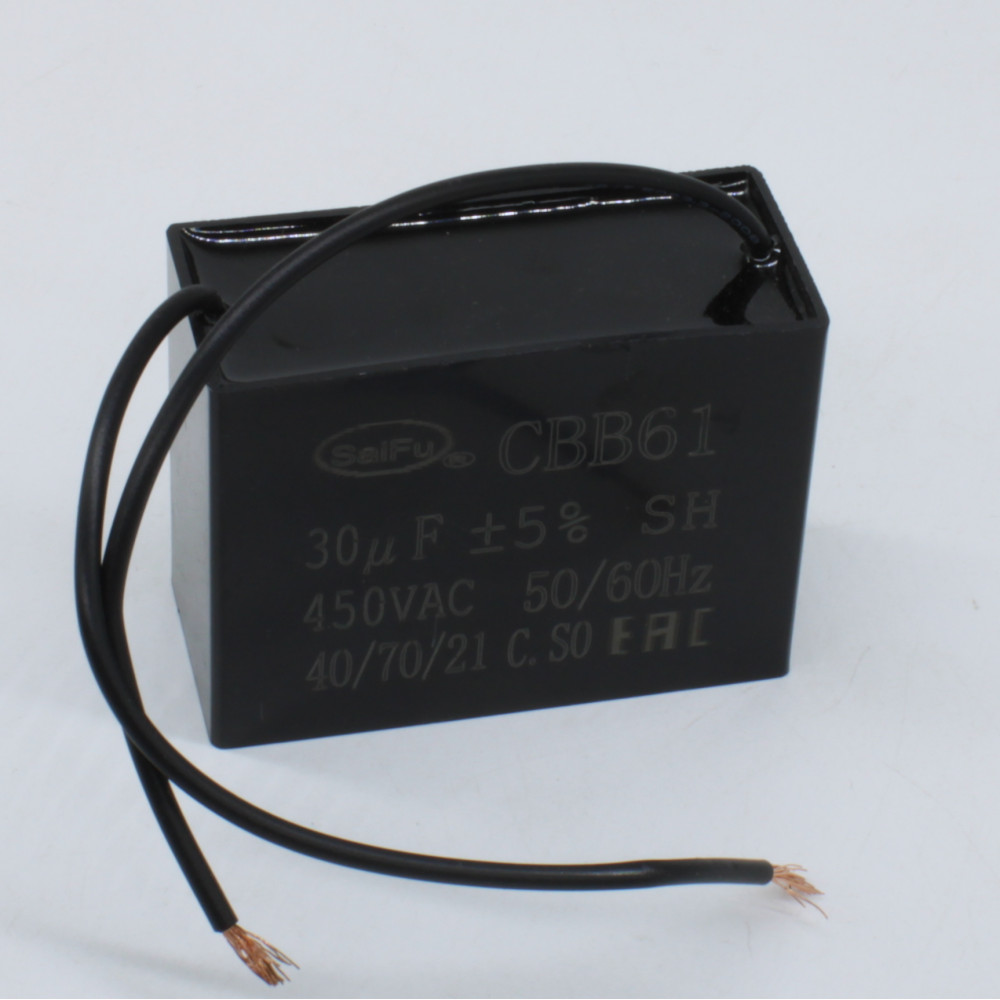 Изображение товара Конденсатор CBB61 30UF 450V для электродвигателей и схем