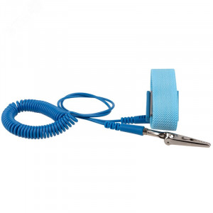 Антистатический браслет 12-0255, с заземлением, длина 2м