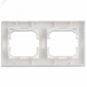 BRITE Рамка 2-местная IP44 РУ-2-БрАБ-44 арктический белый IEK BR-M22-44-K91