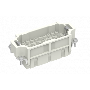 Вилочная контактная вставка SEE-032-MC, Вилочная контактная вставка, обжимная фиксация, 32 полюса + PE, типоразмер 16B, 500V, 16A, (обжимные контакты поставляются отдельно)