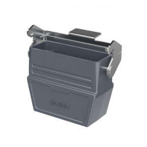 Крышка разъема H16A-CTC-1L-PG16, Крышка разъема на кабель, типоразмер 16A, с уплотнителем, 1 отверстие с резьбой для кабельных вводов PG16, с верхним расположением, с одной металлической защелкой, материал корпуса: алюминиевый сплав