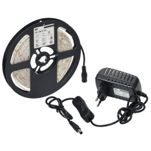 Комплект DIY (2835W60-4,8-IP65-12В 5м + др. + выкл.) LSR1-2-060-65-1-05-S1
