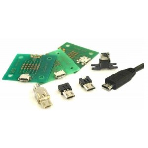 ZX62R-AB-5P(30), USB-коннекторы 5P MALE RECEPTACLE Micro AB TopMnt
