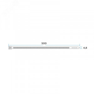 Хомут кабельный 7.6х500 нейл. черн. (уп.100шт) 07-0503