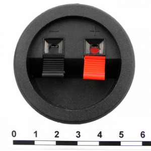 10-0040 / D 55 MM, Клеммник пружинный акустический, круглый 55 мм, 2 контакта