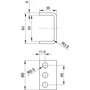 Крепление для профилей BPL29/BPM29 неоцинкованое BSW2901