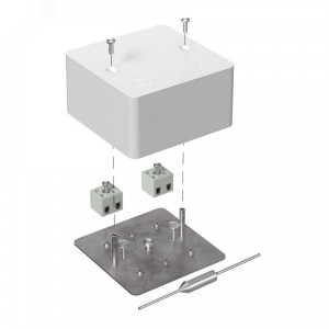 Коробка огнестойкая для кабель-канала 40-0460-FR2.5-4-П Е15-Е120 с термопредохранителем 85х85х45 40-0460-FR2.5-4-П