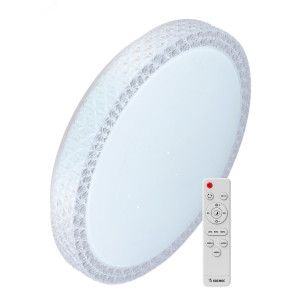 Светильник светодиодный PREMIUM SAPHIR 55Вт 230В 3000-6500К 4400лм IP40 395х95мм настенно-потолоч. управляемый с пультом ДУ КОСМОС KSSaph55W