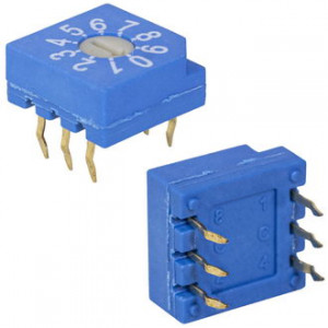 RS31000, Переключатель кодовый, 10 положений, горизонтальный