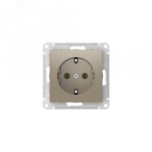 Розетка AtlasDesign 16А с заземл. быстрозажим. клем. механизм шампань SE ATN000543S