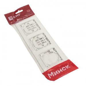 Рамка 3-м Минск горизонтальная бел. Basic ERM-G-303-10