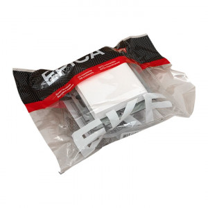 Механизм розетки, 16А, IP44, с заземлением, со шторками, c крышкой, белый Эпика EKF UP1-SOW-111-44