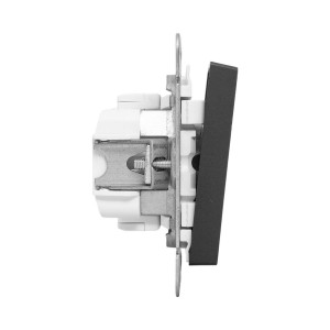 Механизм выключателя, одноклавишный, перекр-стный, ч-рный Эпика EKF UP1-SWB-12