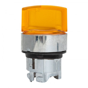 Исполнительный механизм переключателя ХB4 желтый на 2 положения с фиксацией, с подсветкой с короткой ручкой IP65 EKF XB4BD2FL-Y-65