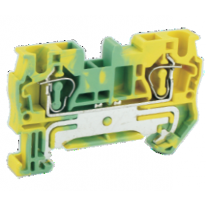 Заземляющая клемма UJ5-4JD, Заземляющая клемма, тип фиксации провода: пружинный, номинальное сечение: 4 мм кв., ширина: мм, цвет: желто-зеленый, тип монтажа: DIN35