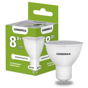 Лампа LED PAR16 софит 8Вт 230В 4000К GU10 LL-PAR16-08-230-40-GU10-G