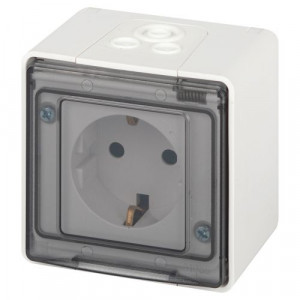 Розетка Эксперт 11-2501-01 2P+E IP55 16А-250В ОУ бел. Эра Б0063294