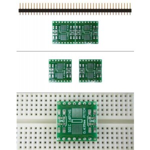 204-0013-01, Печатные и макетные платы .635mm pitch SMT to DIP adapter