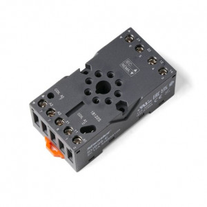 Колодка для реле SUB08-E, Колодка для реле, 2 группы переключающих контактов, винтовая фиксация провода, монтаж на DIN рейку, 300V, 12A, для реле серий: RUB