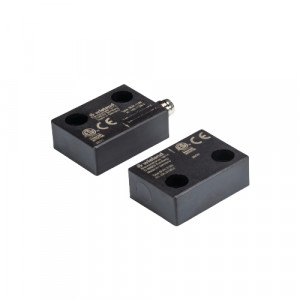 Магнитный выкл-ль SMA 0129 MAGNET SWITCH, Магнитный переключатель + магнит, прямоугольная форма, габариты: 36x26x13 мм, контакт NO/NO, разъем M8, степень защиты: IP68, серия SAFETY