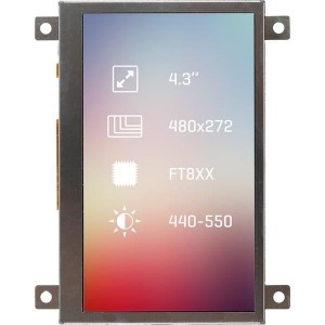 MIKROE-2164, Средства разработки визуального вывода 4.3" Riverdi Display, RVT4.3B480272CFWN00