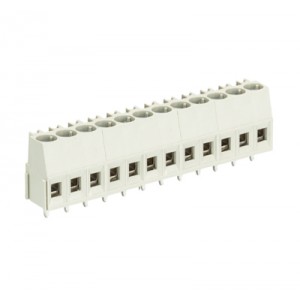 Клемма Wiecon 8191 / 12, Клемма горизонтальный подвод кабеля, на плату, шаг: 5.0 мм, 12 полюсов, фиксация провода винтовая, исполнение: с маркировкой, 300V, 16А, цвет: серый