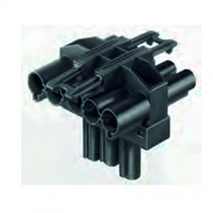 Разветвитель RM GST18i5V 2A1T V 3 SW, Распределительное устройство, 5 полюсов: 1 вход / 1 выход, 3 полюса: 1 вход L3 тип: T, 5 полюсов, серия gesis GST18i5, номинальное напряжение: 250V / 400V, номинальный ток: 20А, цвет: черный