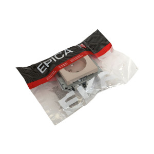 Механизм розетки, 16А, без заземления, со шторками, кремовый Эпика EKF UP1-SOI-101