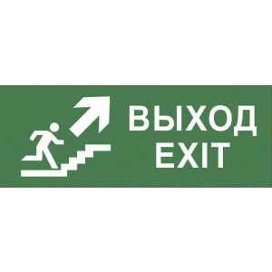 Самоклеящаяся этикетка INFO-DBA-014 200х60мм "Выход/лестница вверх/фигура" DPA/DBA Б0048466