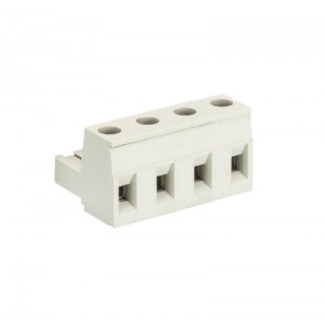 Розетка Wiecon 8413 B / 4, Розеточный разъем, угловой, на кабель, шаг: 7.62 мм, 4 полюса, фиксация провода винтовая, исполнение: с маркировкой, 690V, 12А, цвет: серый