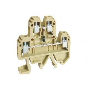 Этажная клемма USK-4/2-2D/C, Этажная клемма, 2 этажа, с диодом, тип фиксации провода: винтовой, номинальное сечение: 4 мм кв., 32A, 500V, ширина: 6 мм, цвет: бежевый, тип монтажа: DIN35