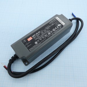 NPF-40-42, AC-DC, 40.3Вт, вход 90…305В AC, 47…63Гц /127…431В DC, выход 25.2…42В/0.96A, ККМ, изоляция 3750В AC, в кожухе 150х53х35мм, -40…+70°С