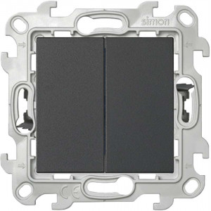 Выключатель 2-кл. 1п 2мод. СП 24 10А IP20 Push&Go механизм графит 2420398-038