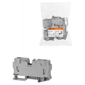 Зажим клеммный безвинтовой (ЗКБ) 35мм2 125А с заглушкой серый SQ0822-0144