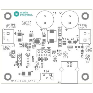MAX17613BEVKIT#, Средства разработки интегральных схем (ИС) управления питанием Evkit for MAX17613B, 4.5V to 60V, 3A, Current-Limiter with OV and UV Protection