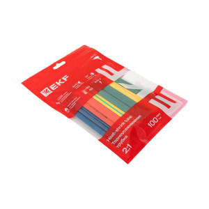 Набор трубок термоусадочных ТУТ нг тонкостен. 8/4 (7 цветов по 3шт 100мм) tut-n-8