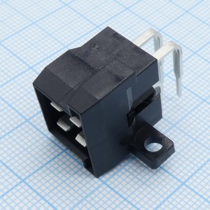 828801-1, Автомобильный разъем питания на плату, 2-х рядный, 4 вывода, шаг=5мм